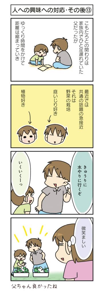 父と自閉症の息子とのかかわり